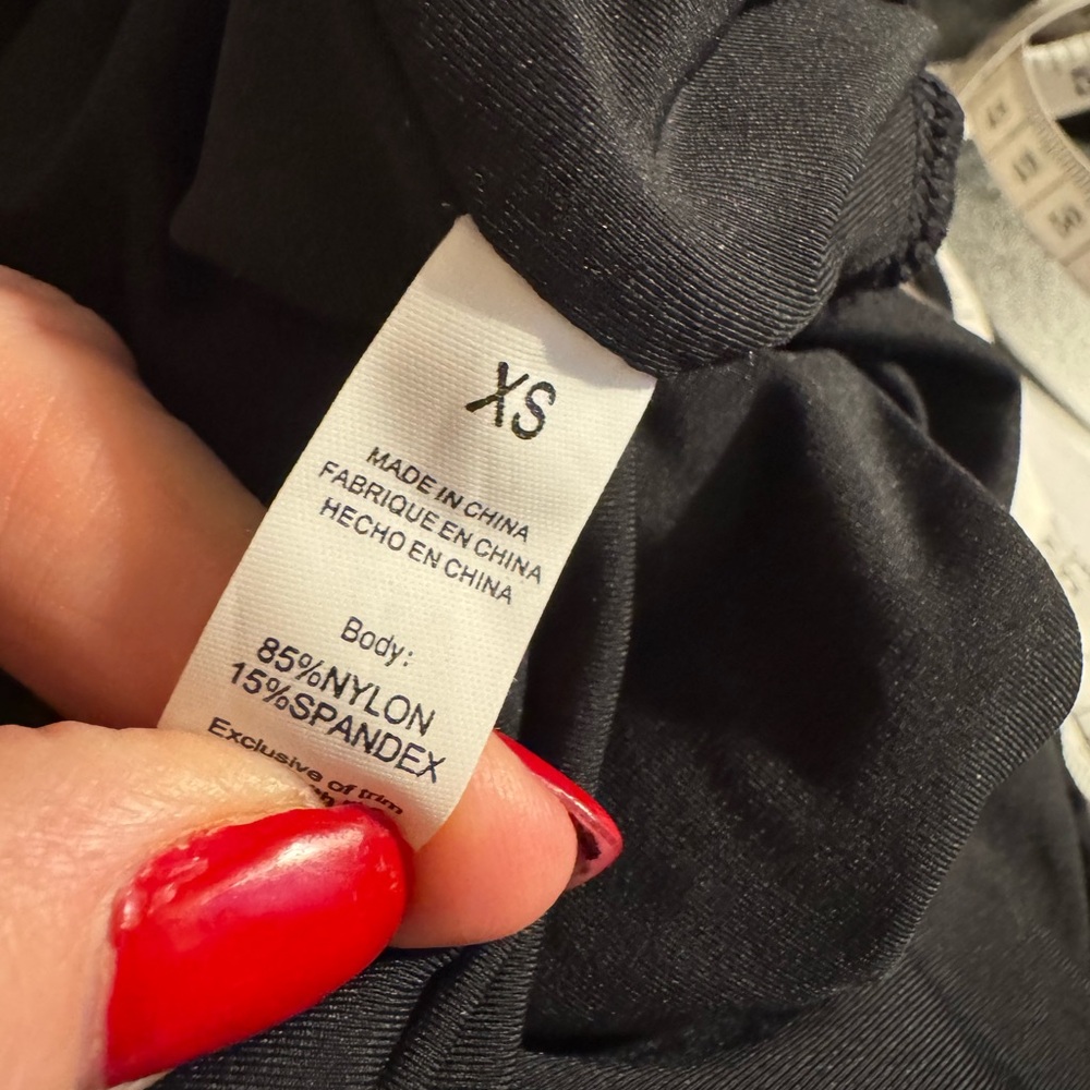 NWT Sexy Chic Black Long Sleeve Bodysuit  XSMALL   #G - Picture 8 of 8
